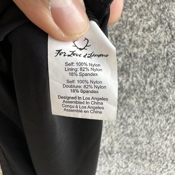 For Love & Lemons Dress Womens Small Black Mini Slip Stretch Nylon Spandex Party - Picture 5 of 6